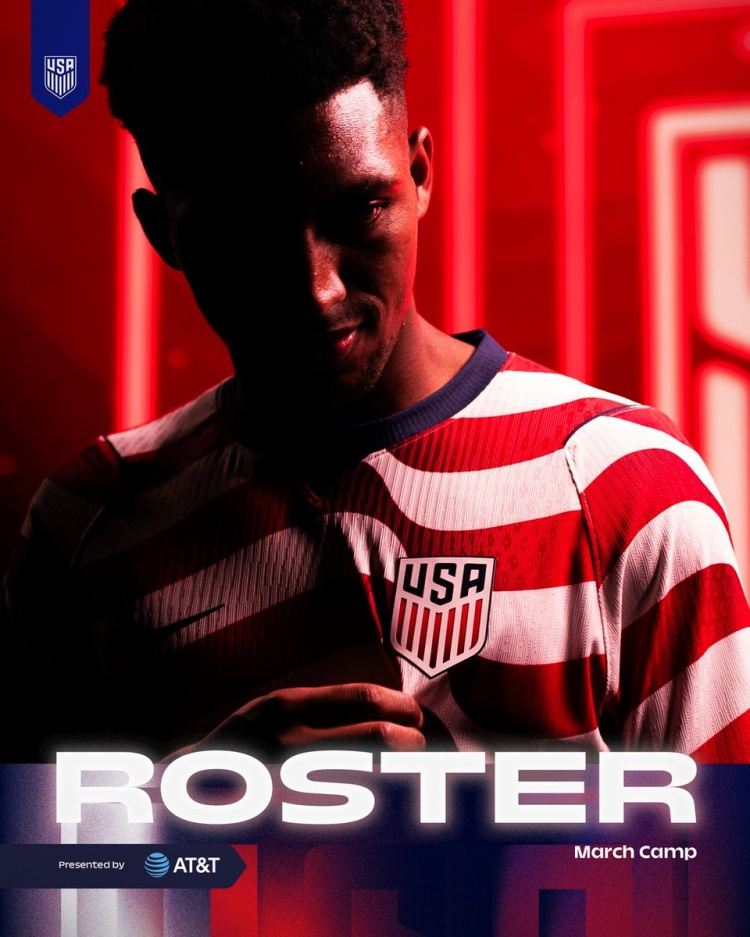 将战比利时、葡萄牙，美国队名单：普利西奇、麦肯尼、巴洛贡在列