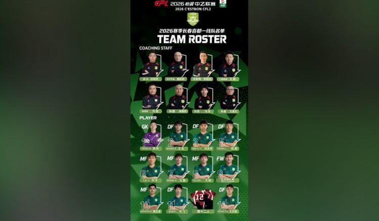 长春喜都官宣李晓光出任主教练，此前王栋上任仅11天因禁足被解雇