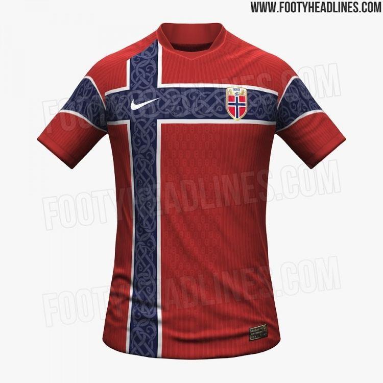 挪威主客场球衣谍照：主场经典红色搭配国旗元素 客场全黑