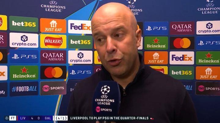 斯洛特：看了我们今晚表现巴黎不会想与我们交手，球迷的氛围很棒