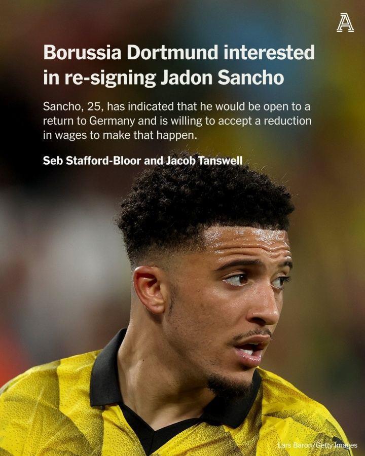 5年前卖曼联8500万！TA：多特有意重新签下桑乔，球员愿降薪回归