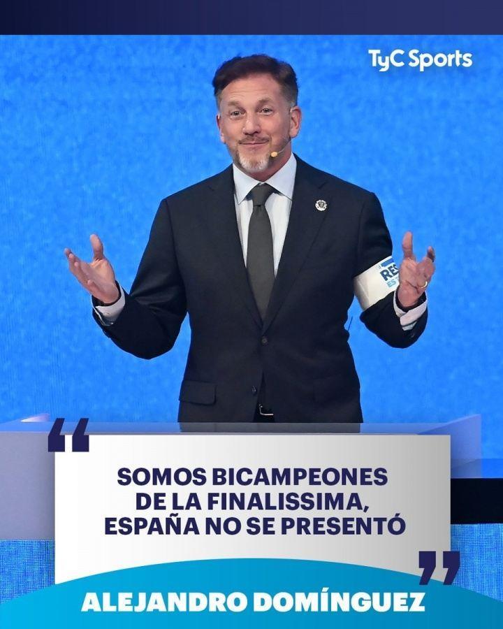 南美足联主席：阿根廷就是欧美杯的卫冕冠军，因为西班牙没来参赛