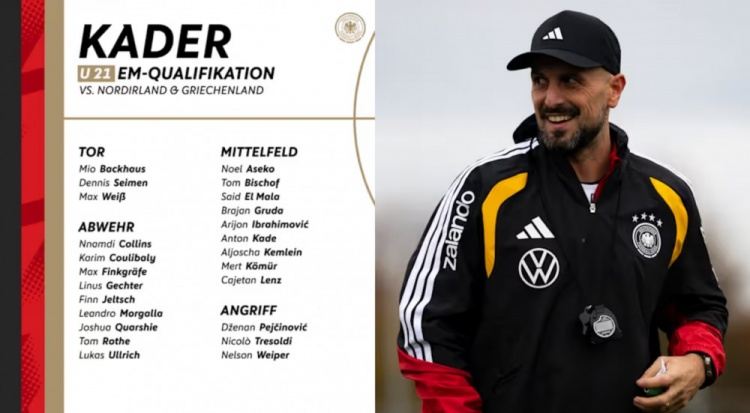 德国U21名单:比朔夫、格鲁达、萨义德·马拉、纳姆迪·科林斯在列