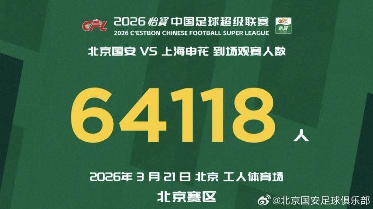 感谢到场的64118名球迷的助威与呐喊，球队会一场一场拼搏下去