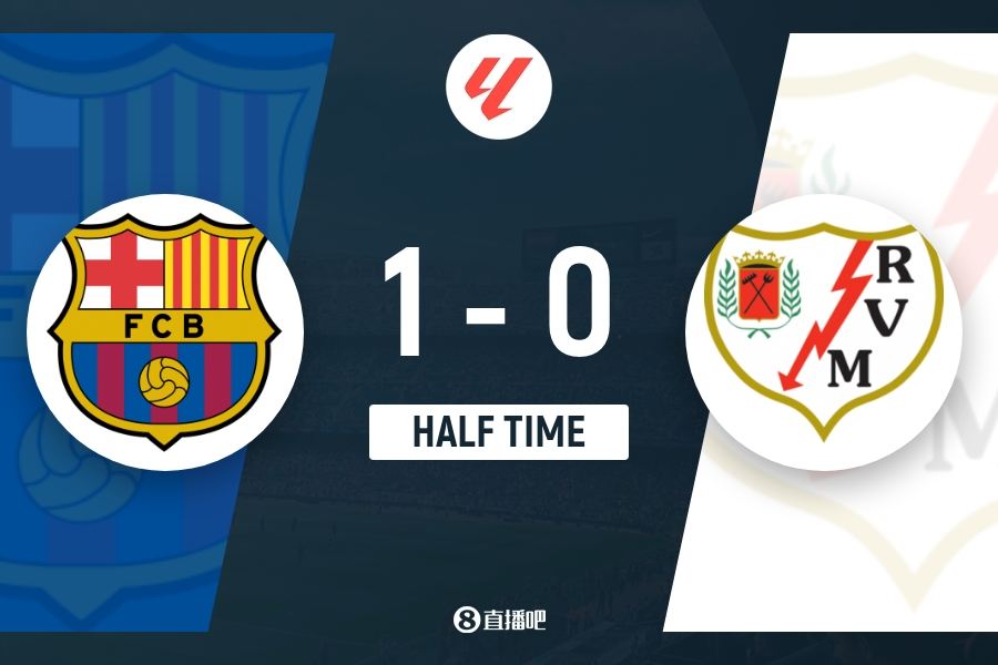 半场-巴萨1-0巴列卡诺 阿劳霍头球破门拉菲尼亚失单刀 远射中楣