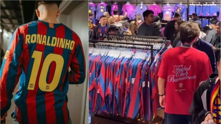 一扫而光！小罗的05/06巴萨复古球衣引球迷抢购风潮，售价上百欧