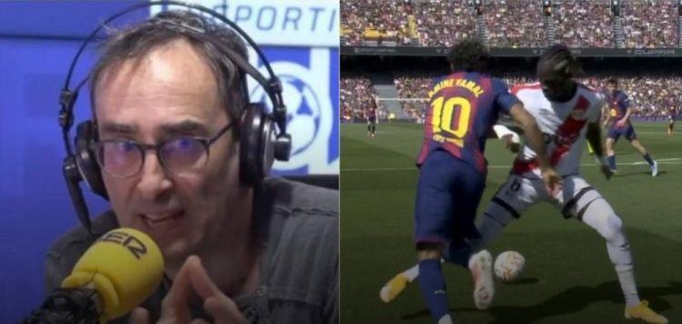 前裁判：西斯对亚马尔有犯规动作，这足以构成点球判罚