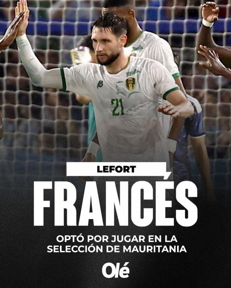 奥莱报：为毛里塔尼亚进球的勒福尔是法国入籍球员，现效力于昂热