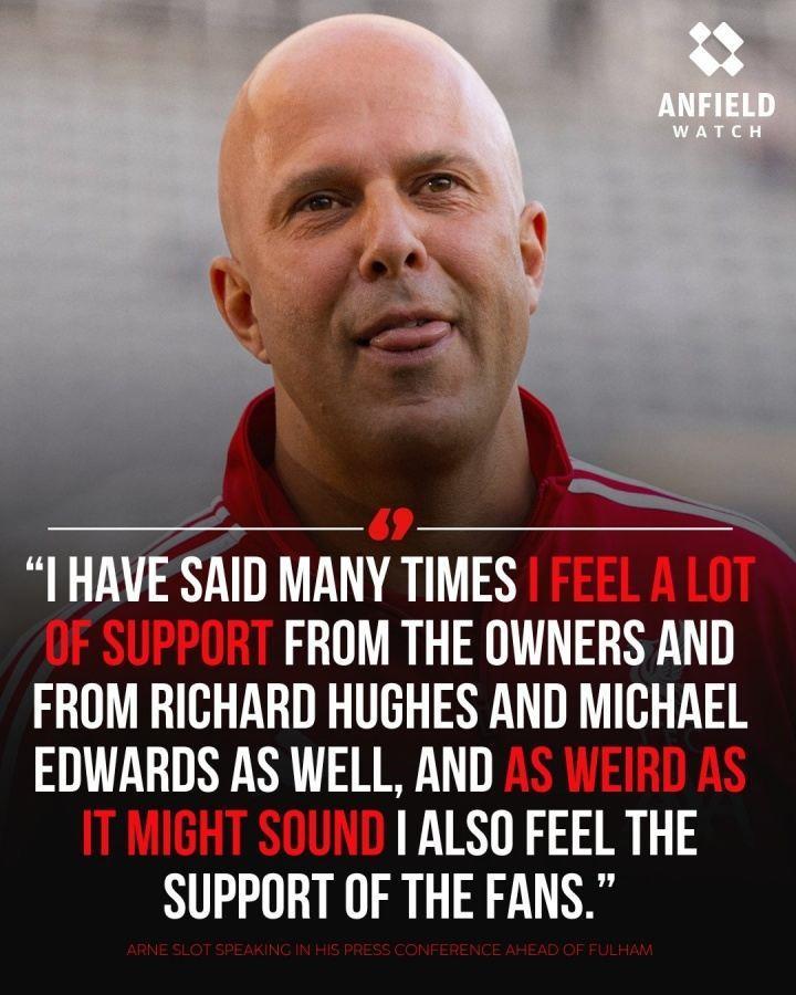 斯洛特：我得到了高层支持，还有球迷们的支持，虽然听起来有点怪