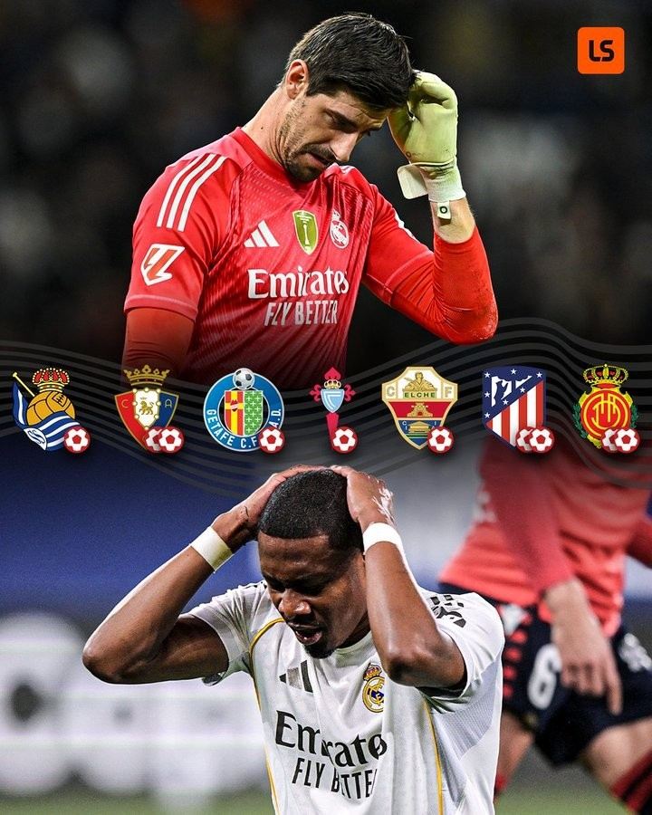 何时能零封？皇马连续8场西甲被打入进球，8场比赛共丢11球