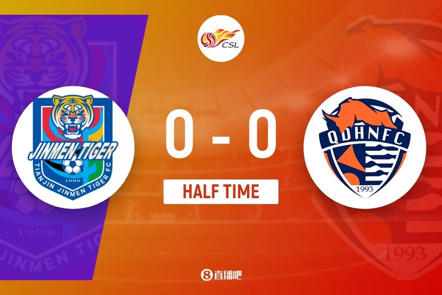 半场-天津津门虎暂0-0青岛海牛 埃朱马兜射中柱 津门虎半场0射门