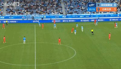 又是撞墙配合！约尼查直塞，卡约小角度推射破门，玉昆2-0新鹏城