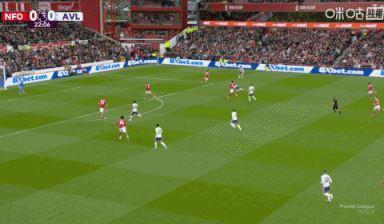 半场-诺丁汉森林1-1阿斯顿维拉 穆里略自摆乌龙内科爆射扳平