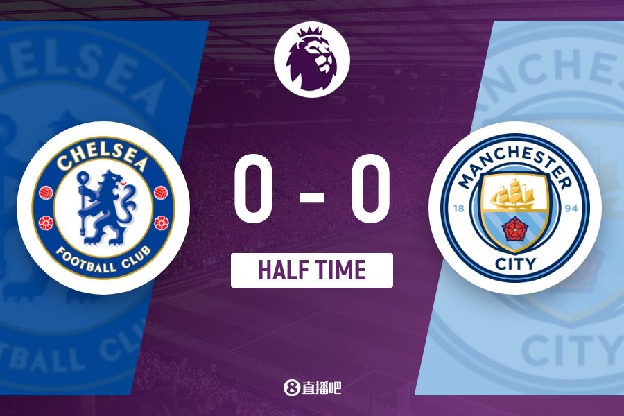 半场-切尔西暂0-0曼城 库库雷利亚进球越位无效曼城控球近7成