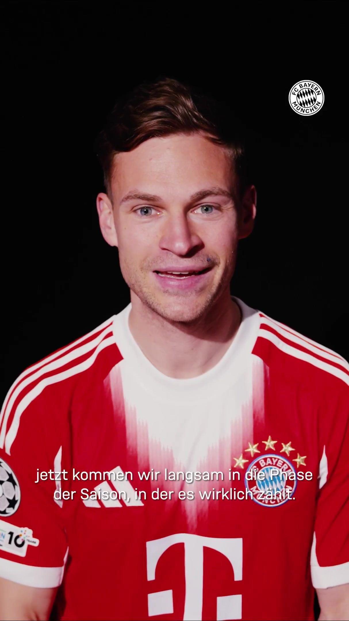 基米希呼吁球迷为拜仁加油：赛季进入关键阶段，需要大家的支持