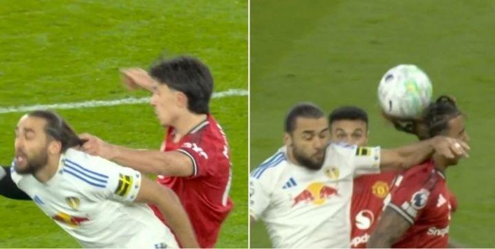 费迪南德转发利马拉头发和勒温肘击约罗对比图，要求裁判公司解释