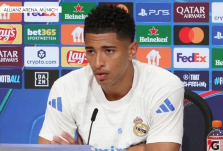 贝林：也许我和维尼修斯姆巴佩在左路聚集太多 我需找到攻守平衡