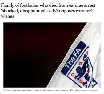 TA：英国一17岁小球员因心脏骤停不幸离世，家人不满英足总处理