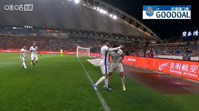 首胜就在今天？谢蒂内破门基莱斯传射，津门虎客场2-0领先玉昆