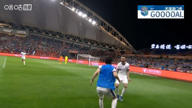首胜在望！基莱斯第81分钟再入一球，津门虎客场3-0领先十人玉昆