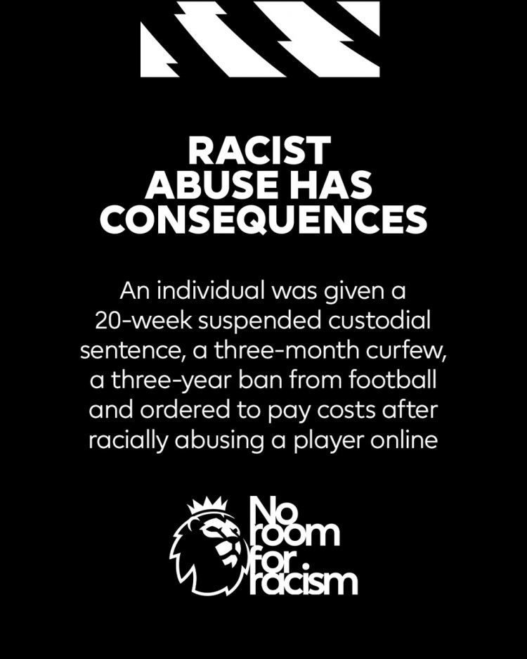英超官方：监控网络种族歧视行为，将查明身份可能采取法律行动