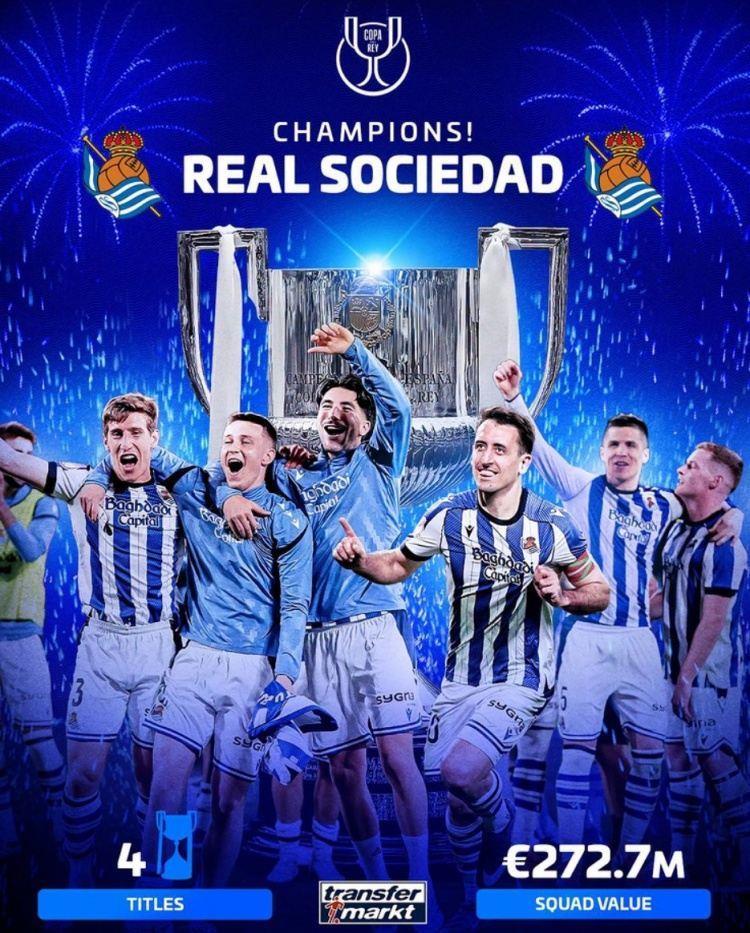 国王杯历史夺冠榜：巴萨、毕巴、皇马分列前三 马竞10次、皇社4次