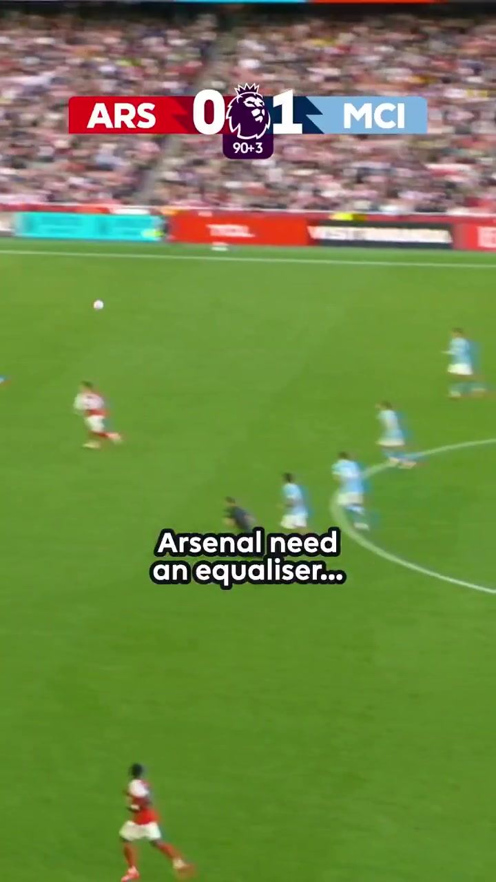 英超官方回顾曼城枪手首回合交锋，马丁内利替补登场补时吊射绝平