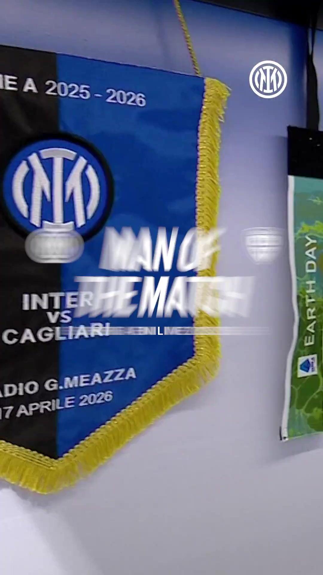 斩获进球！巴雷拉当选对阵卡利亚里一役国米队内最佳球员