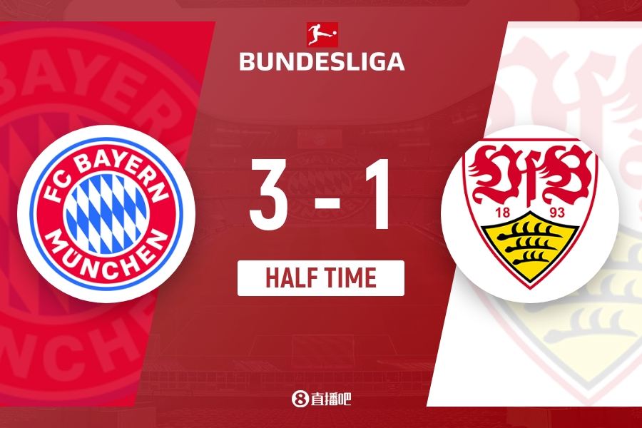 冠军在望！拜仁暂3-1领先斯图加特 杰克逊破门阿方索·戴维斯建功