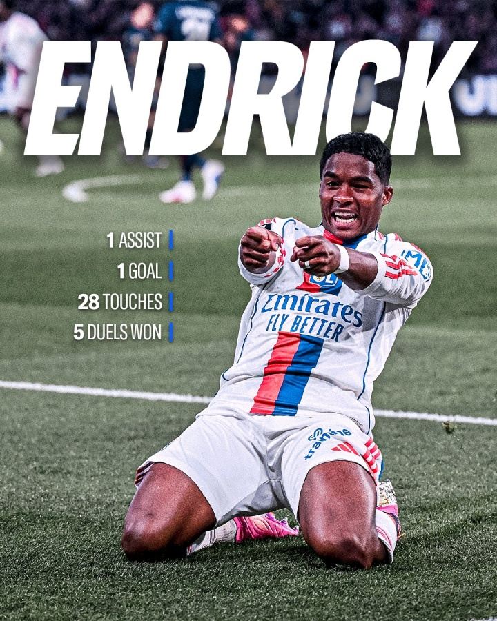 关键战闪光！19岁恩德里克贡献传射，联手莫雷拉带队战胜榜首巴黎