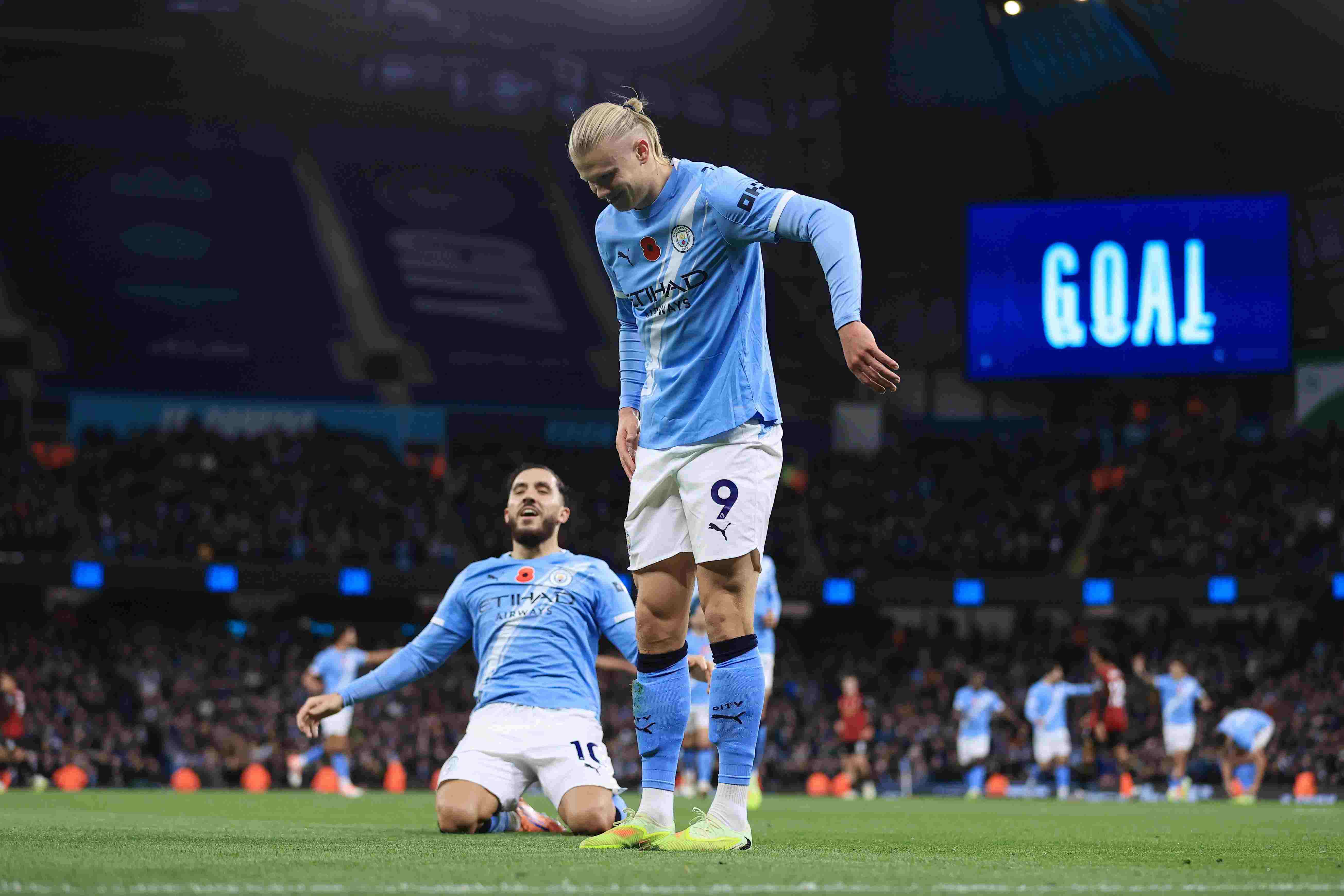 本赛季英超直接参与进球榜：哈兰德30球、B费26球、伊戈尔22球