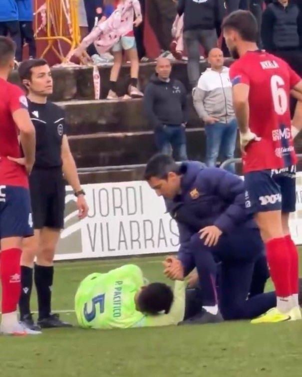 每体：巴萨B队后卫帕西菲科十字韧带撕裂，将长时间缺阵