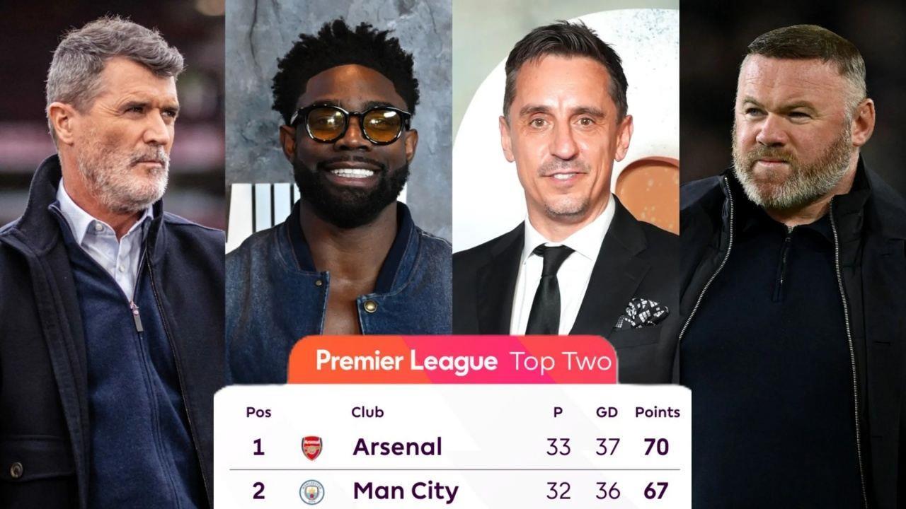 你选谁？8位名宿预测英超冠军：内维尔维埃拉曼城 鲁尼基恩选枪手