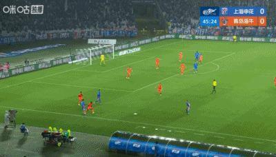 下半场带球进场！第46分钟特谢拉破门，申花1-0领先海牛