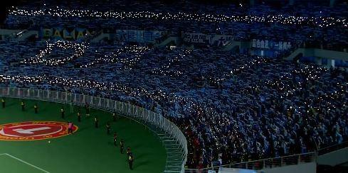 连媒谈“DALIAN”灯光tifo过程：北看台在座椅贴标志，并告知球迷