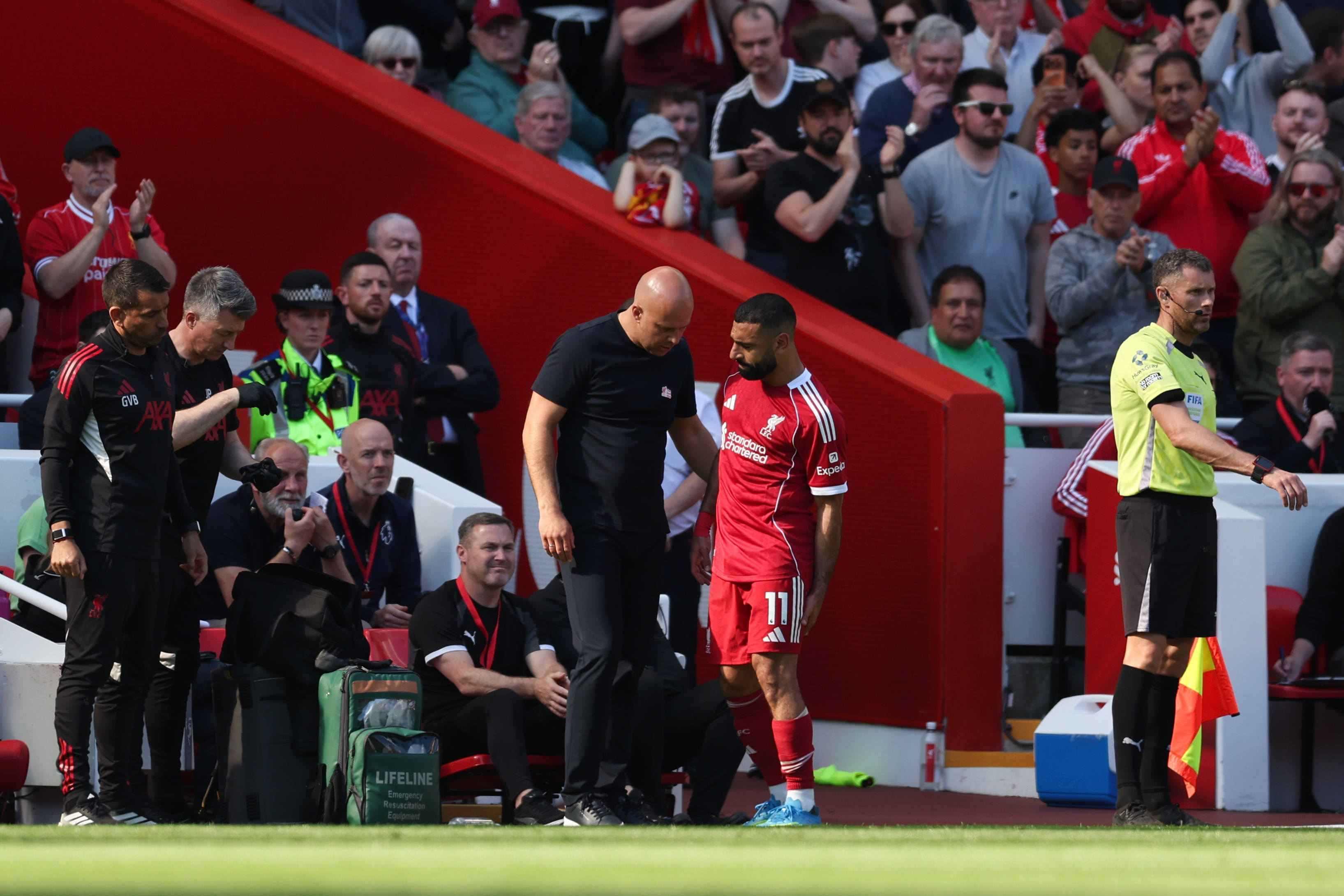 博主谈萨拉赫伤情：如果一级拉伤将缺席2到4周，可能赛季末复出