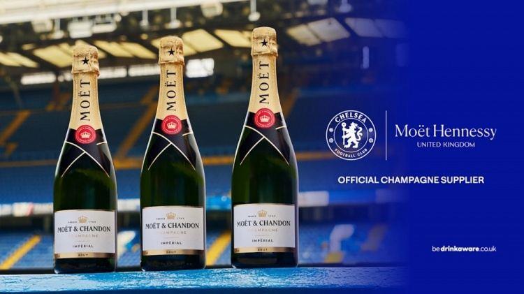 官方：切尔西与酩悦轩尼诗合作，后者成为俱乐部官方香槟供应商