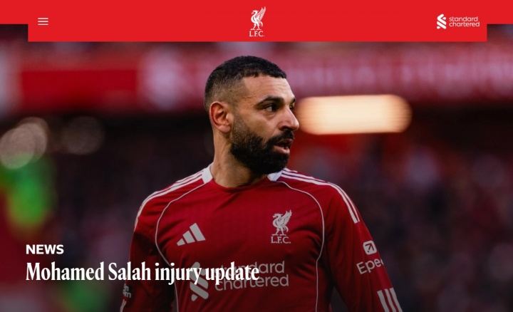 还有告别战！官方：萨拉赫轻度肌肉拉伤，预计将在赛季结束前复出