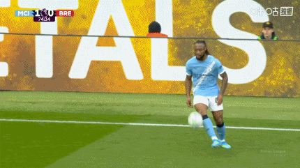 灵光一现！哈兰德禁区内乱战脚后跟一磕将球打进，曼城2-0小蜜蜂
