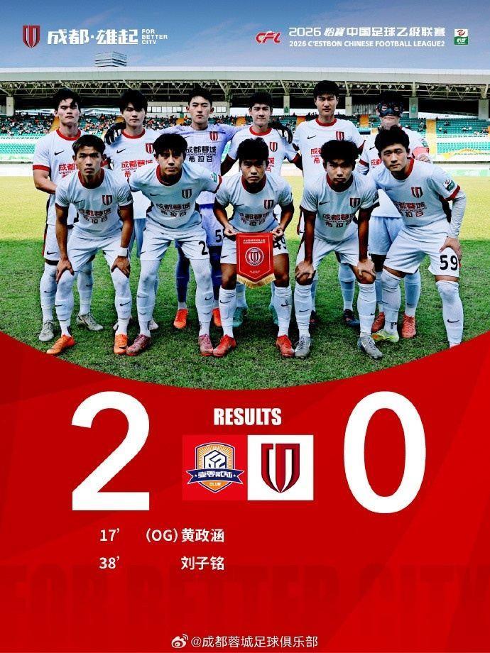 5月10日，中乙第8轮，成都蓉城希拉谷客场0-2厦门飞鹭
