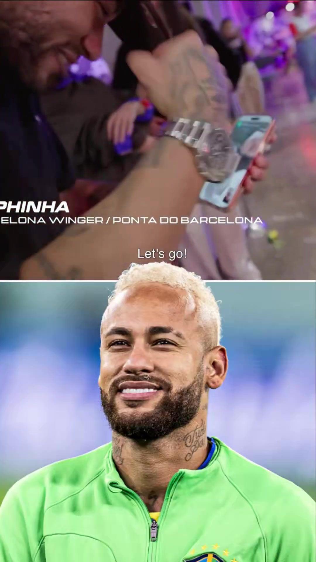 拉菲尼亚视频通话祝贺内马尔，后者眼含热泪：我们将赢得世界杯