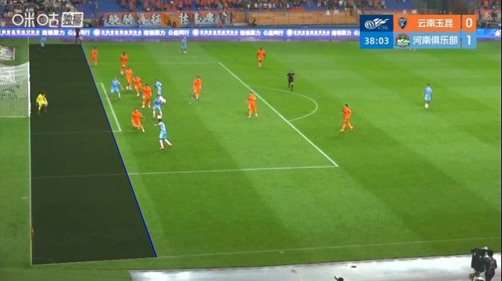 河南客场1-0领先玉昆！纳萨里奥反越位破门，VAR介入判定有效